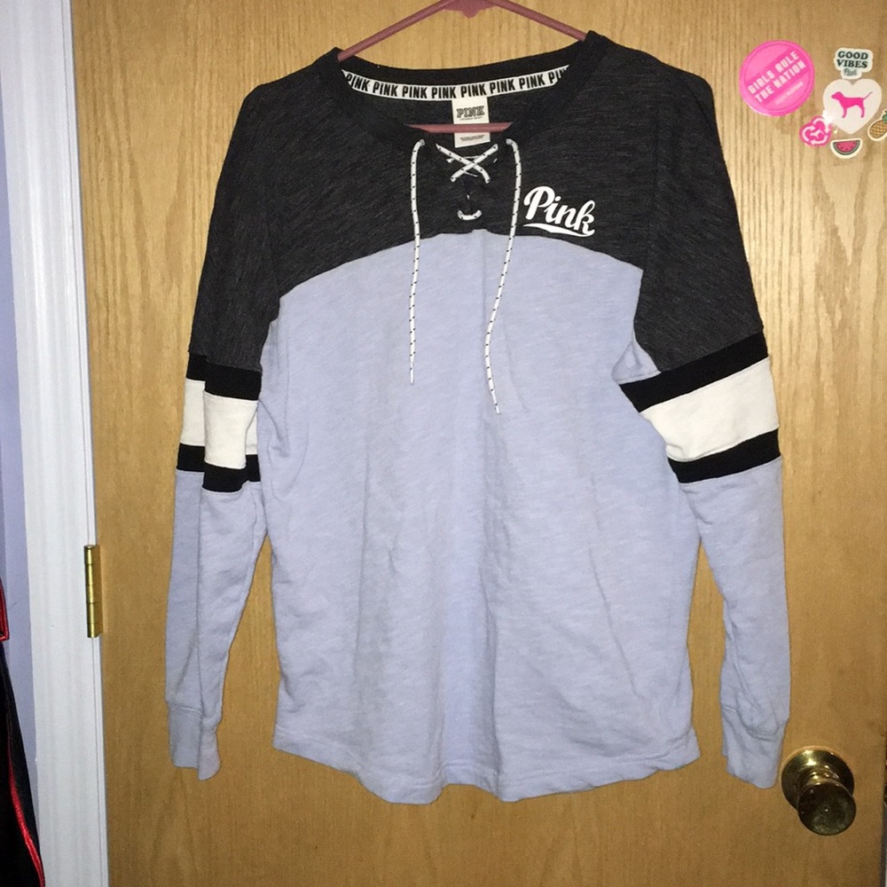 Lace up campus crew PINK